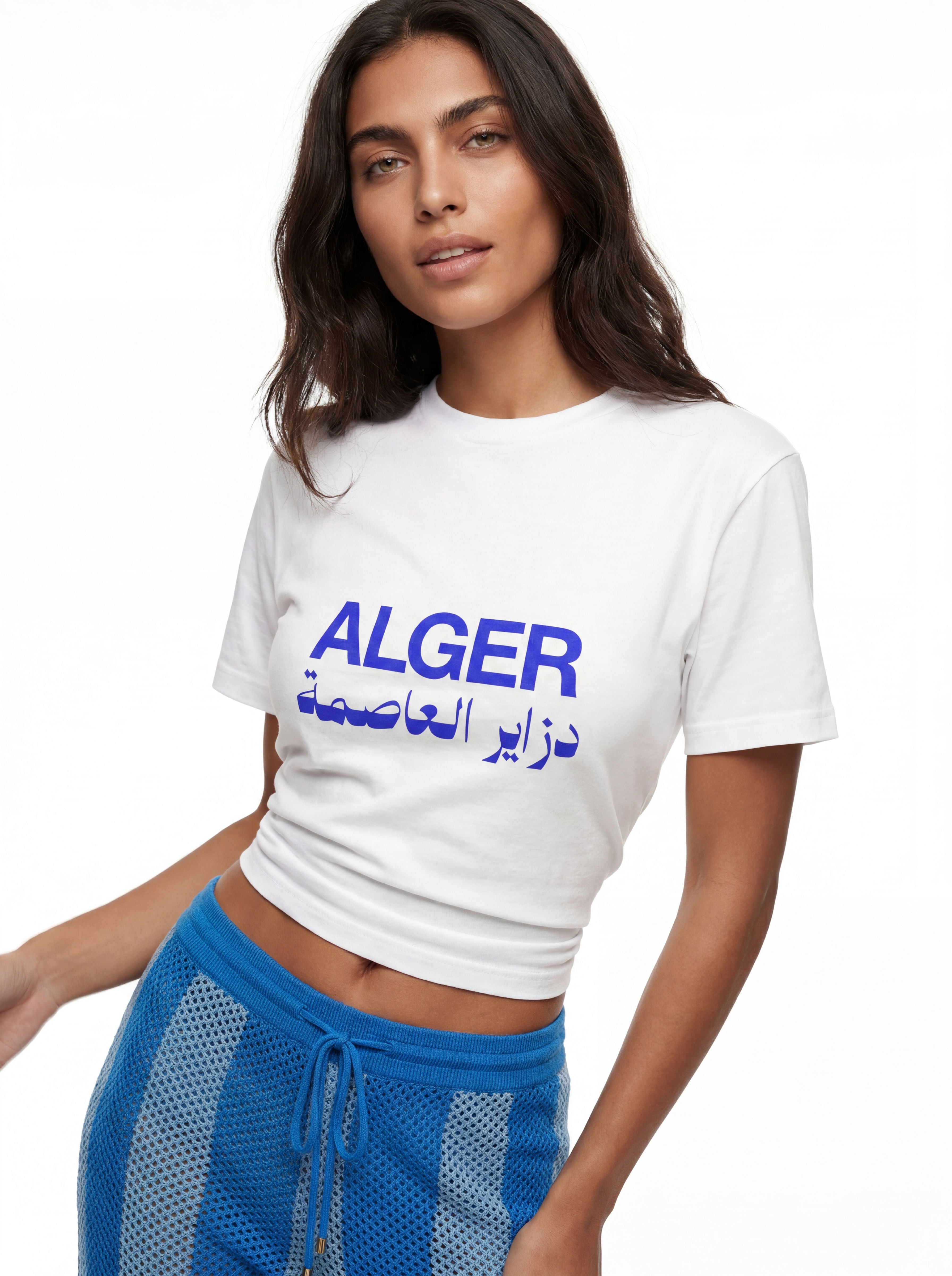 Alger White-Blue Tee