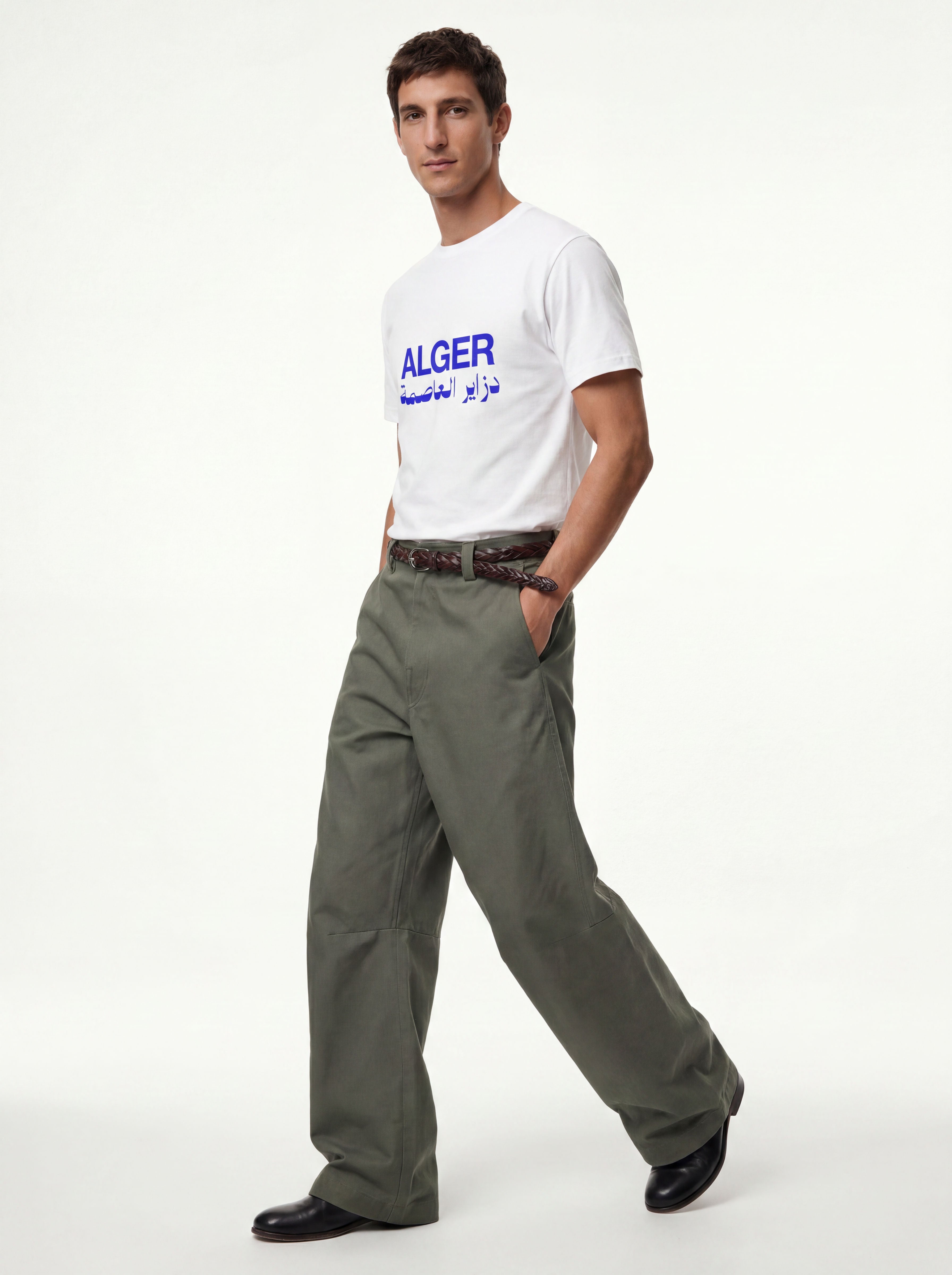 Alger White-Blue Tee
