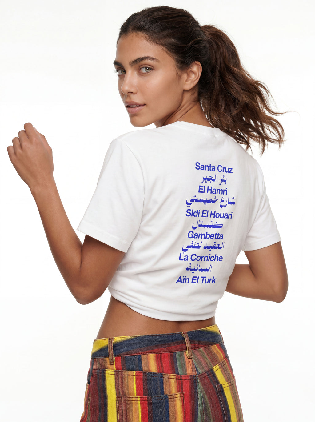 Oran White-Blue Tee