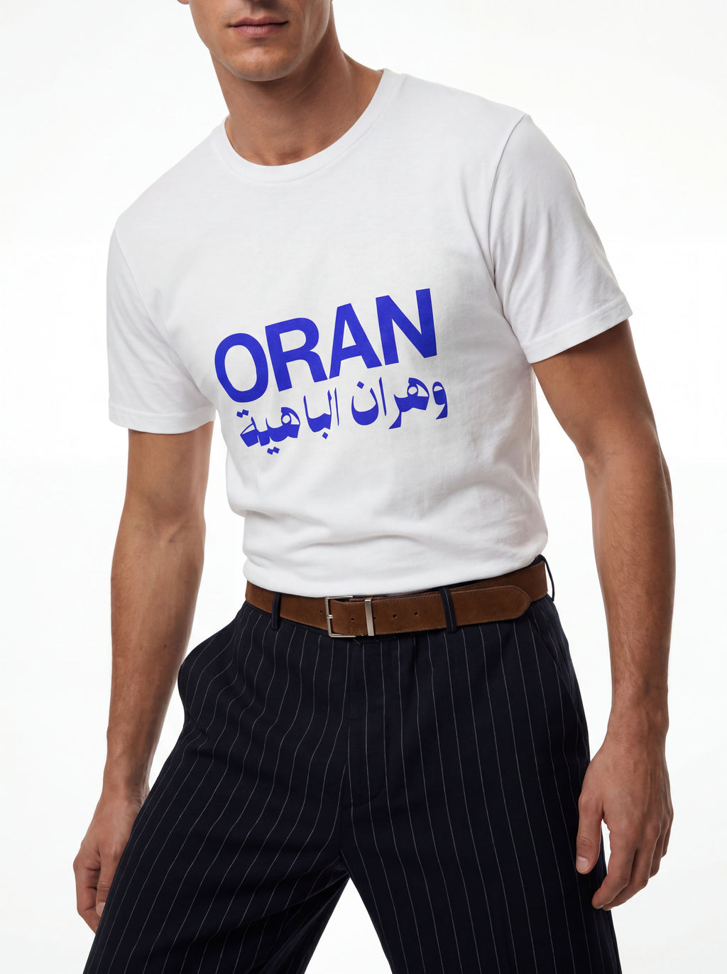 Oran White-Blue Tee