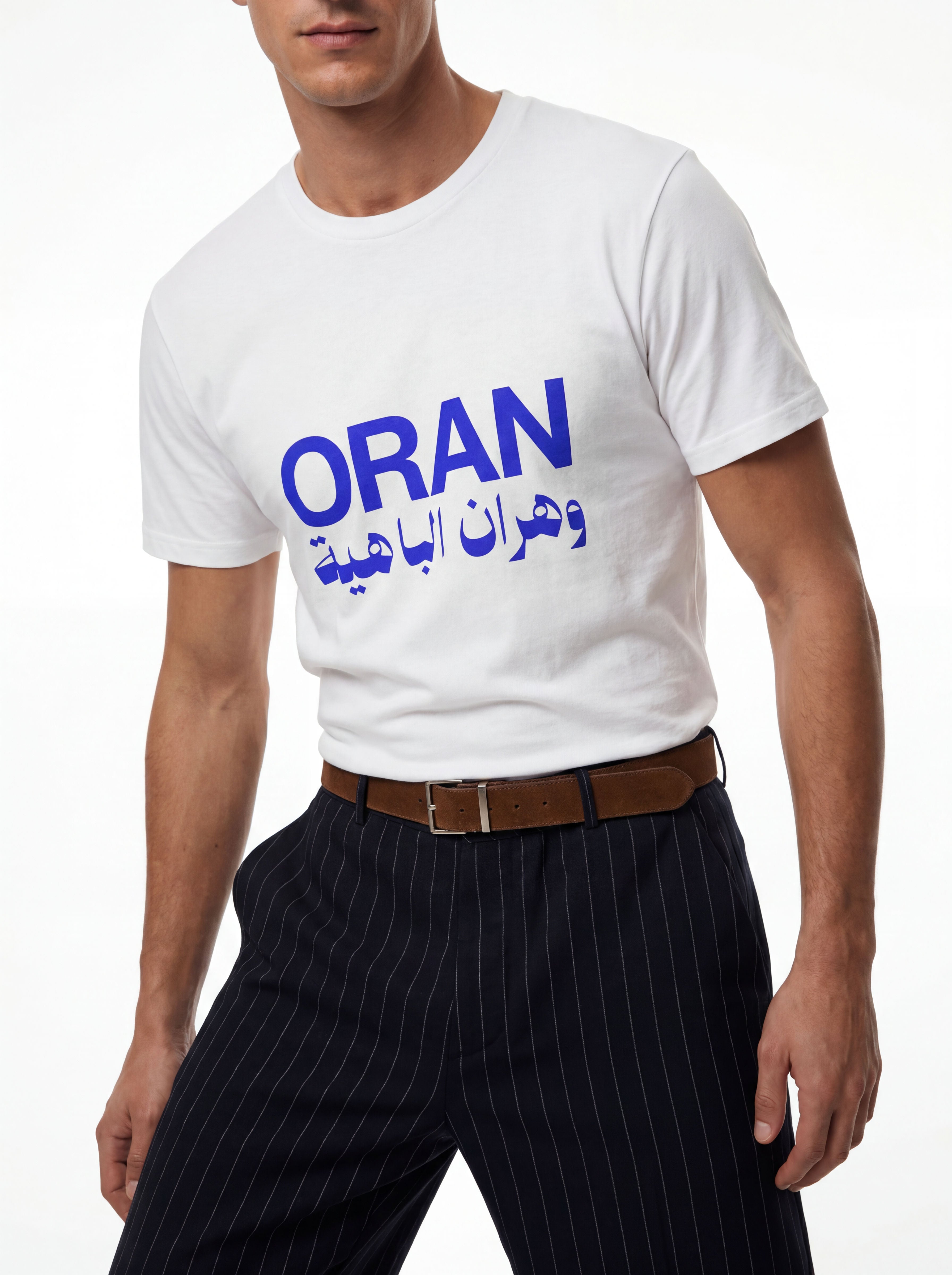 Oran White-Blue Tee