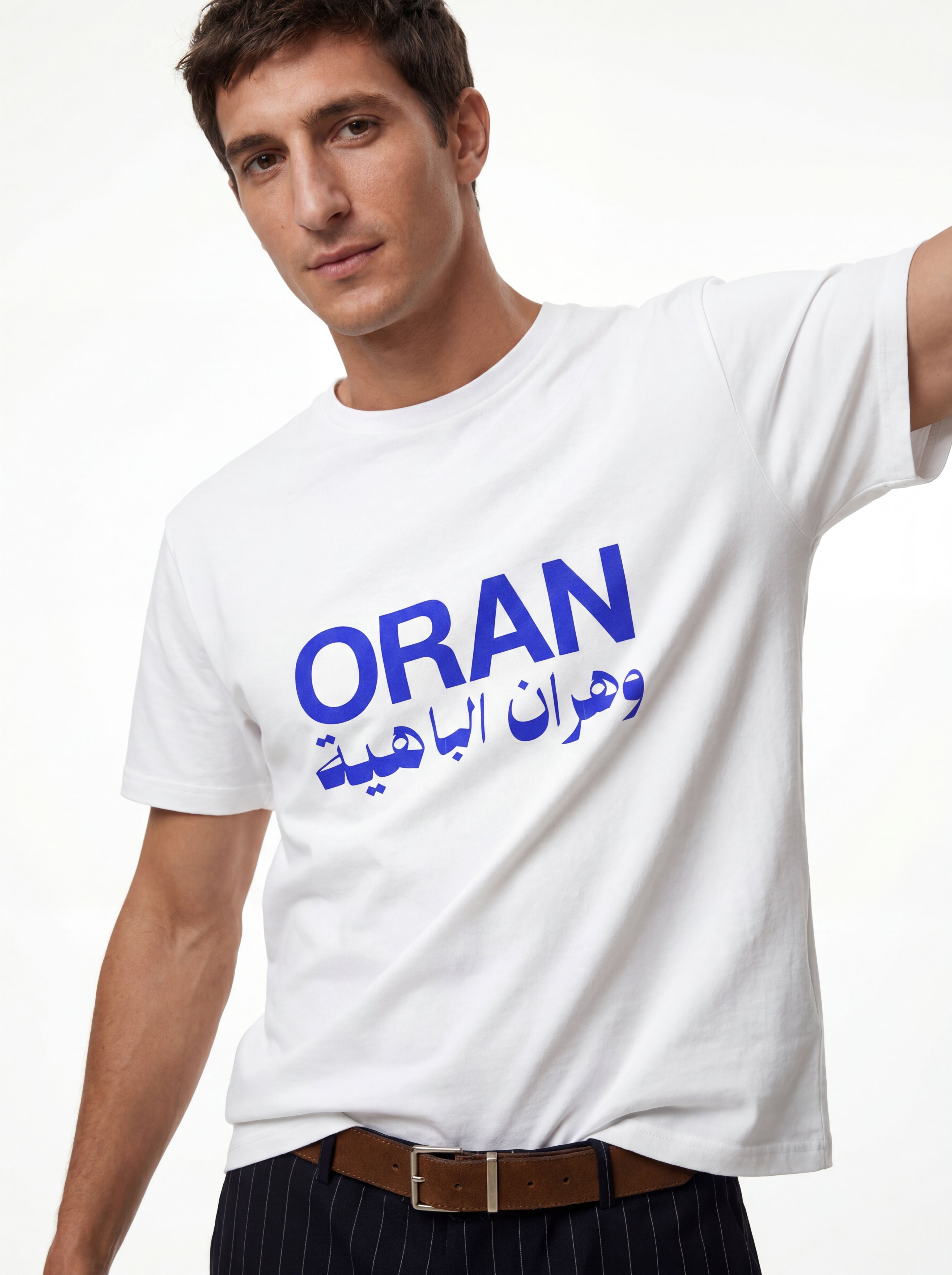 Oran White-Blue Tee