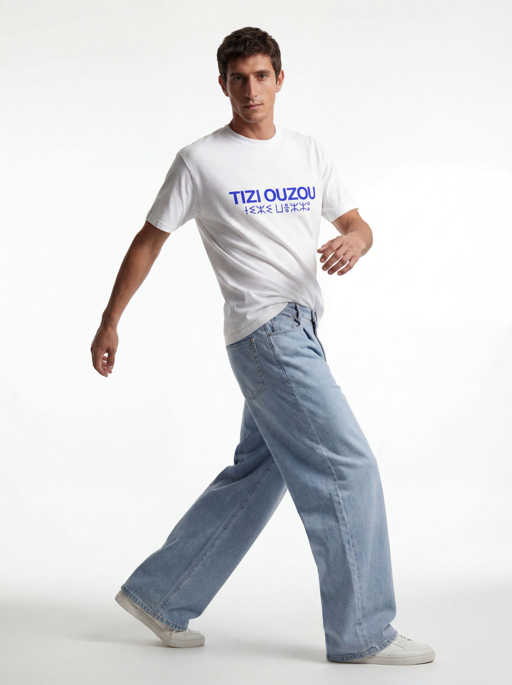 Tizi Ouzou White-Blue Tee