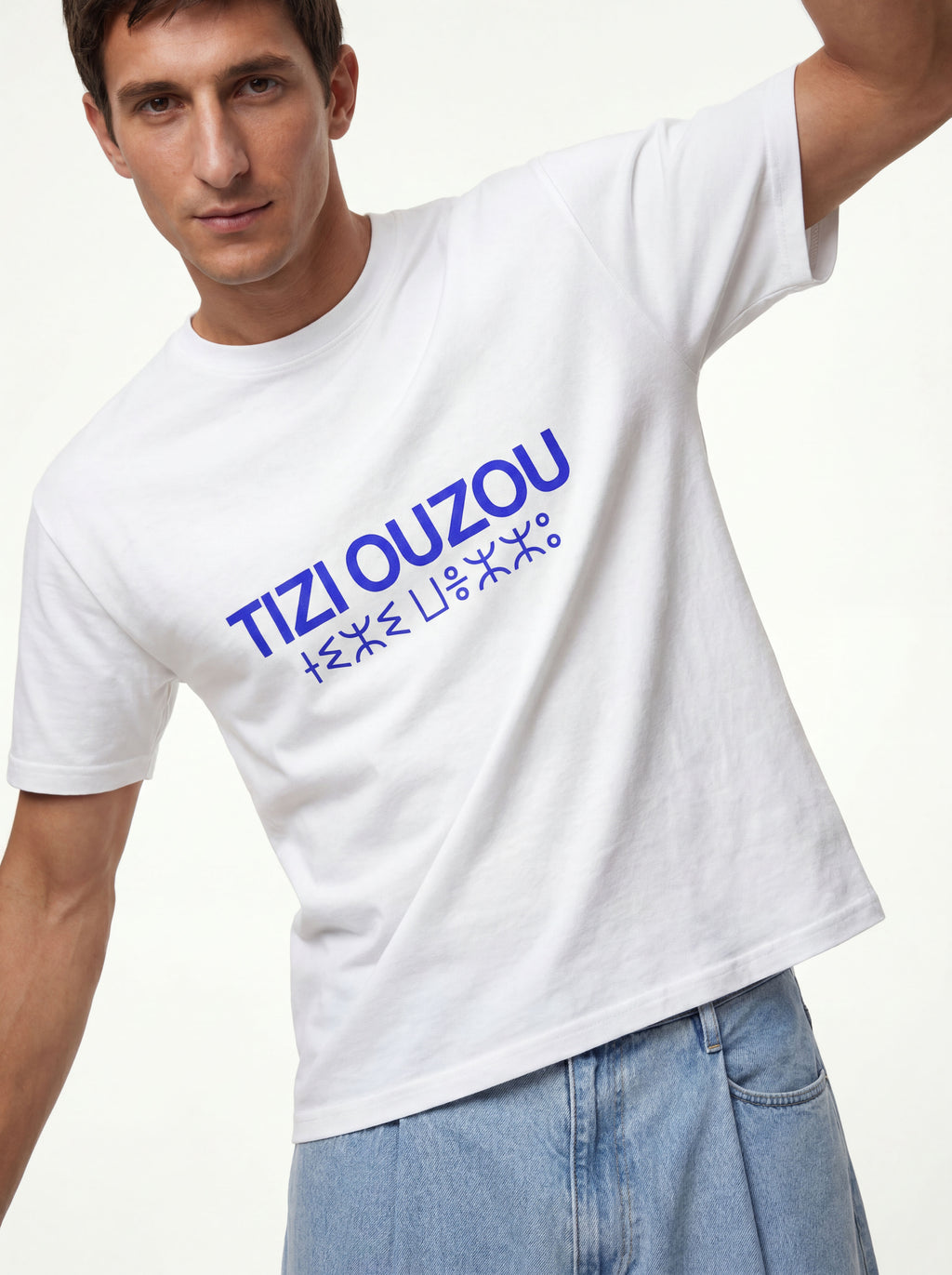 Tizi Ouzou White-Blue Tee