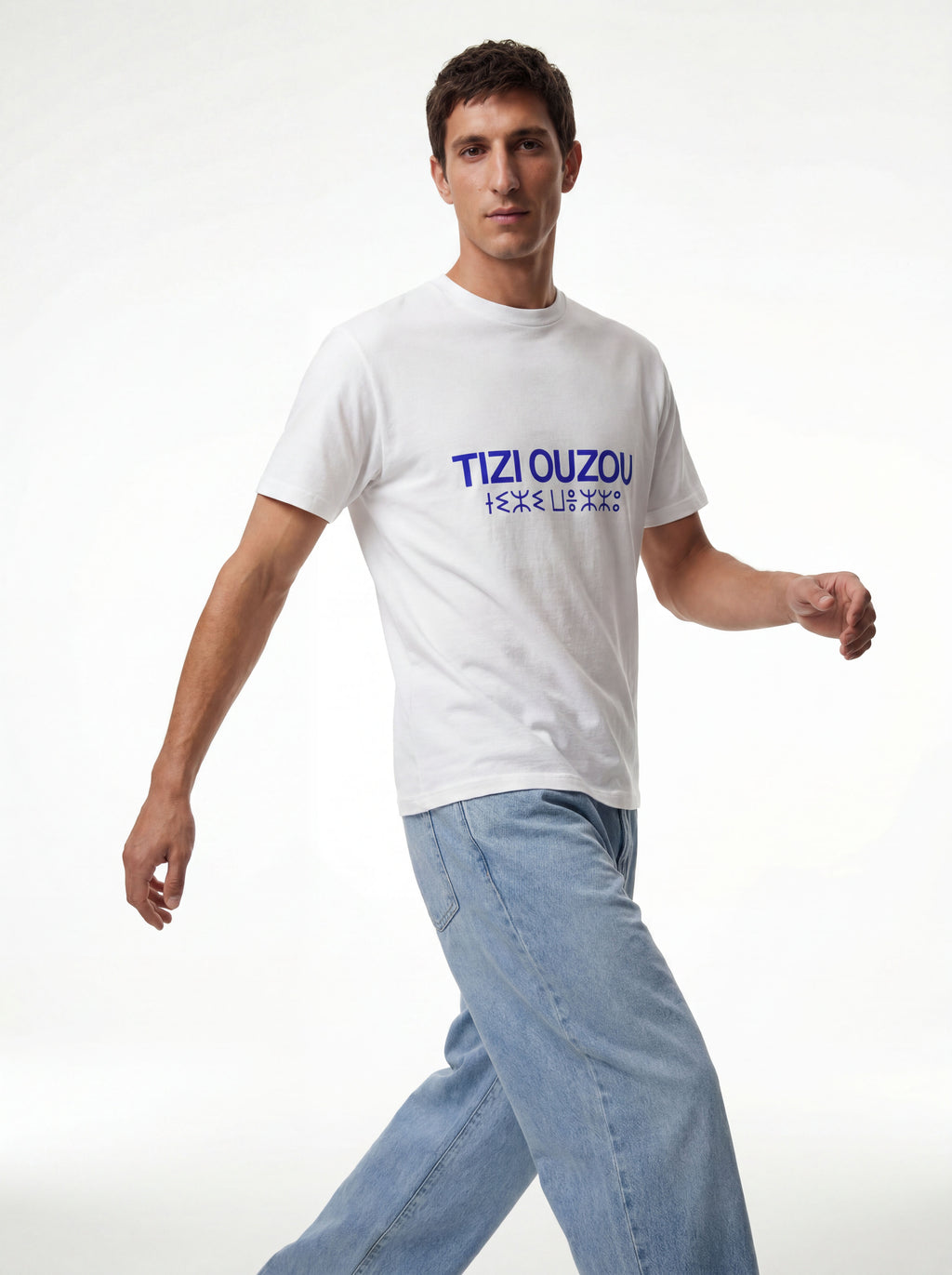 Tizi Ouzou White-Blue Tee