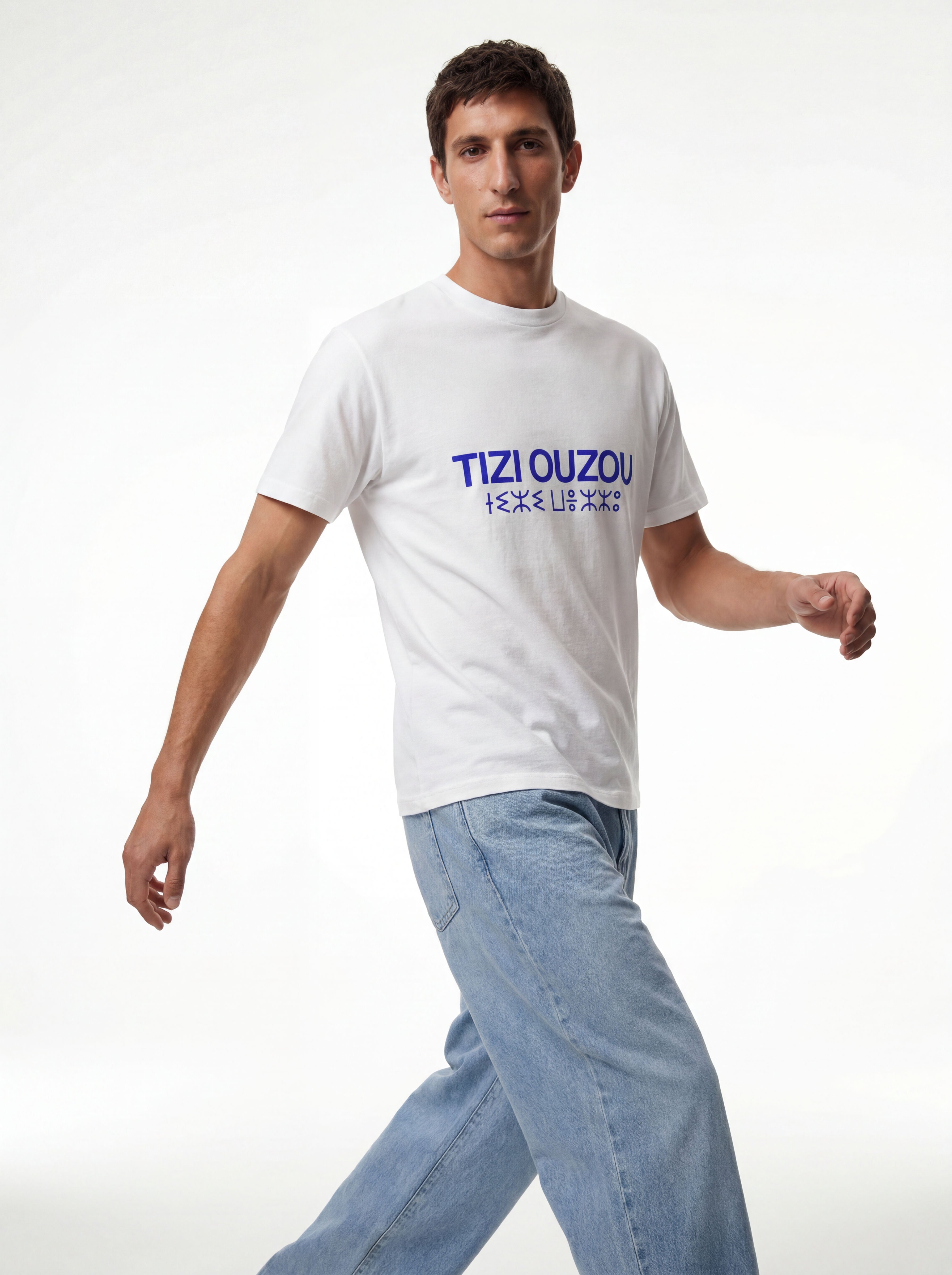 Tizi Ouzou White-Blue Tee