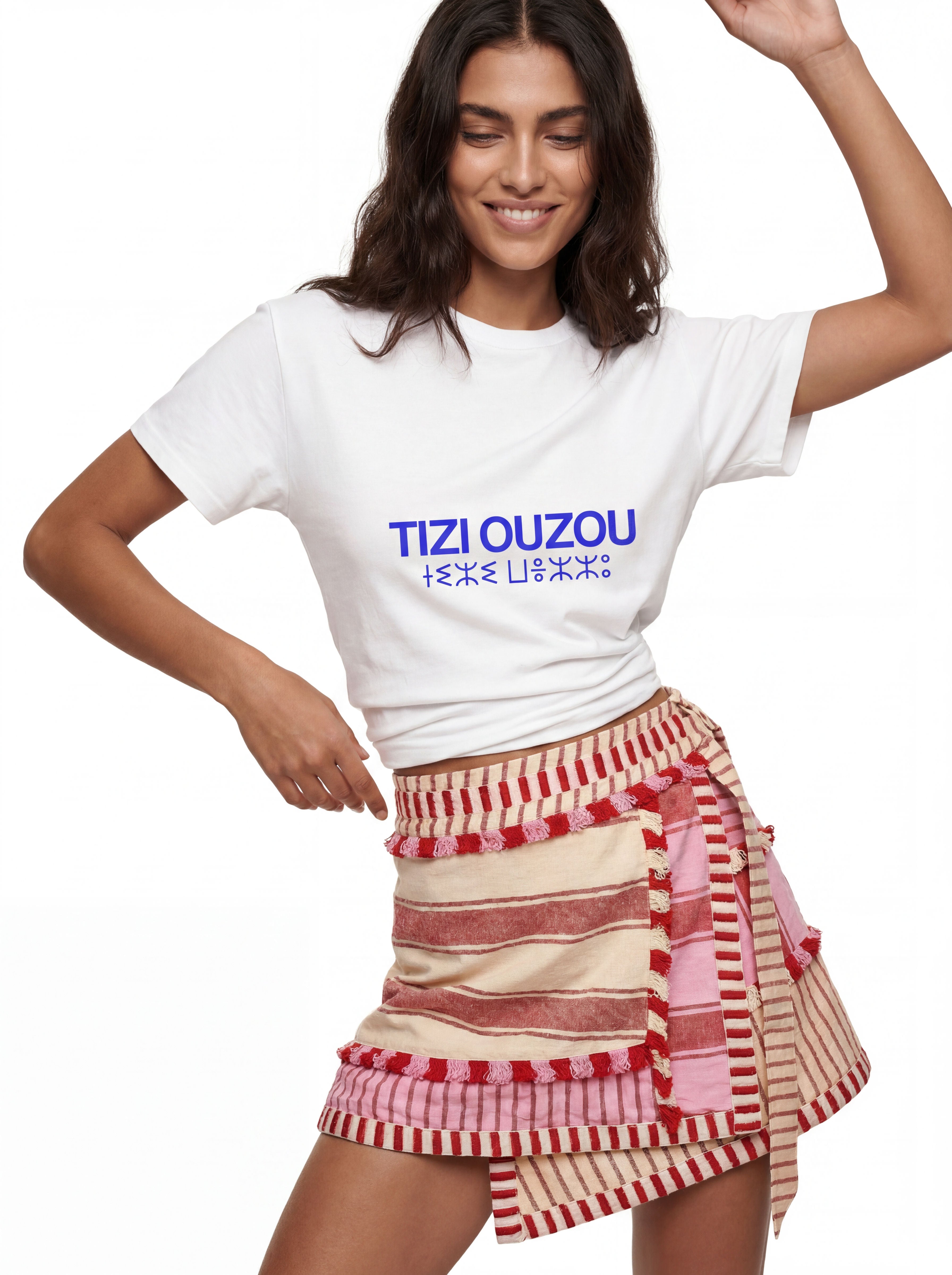 Tizi Ouzou White-Blue Tee