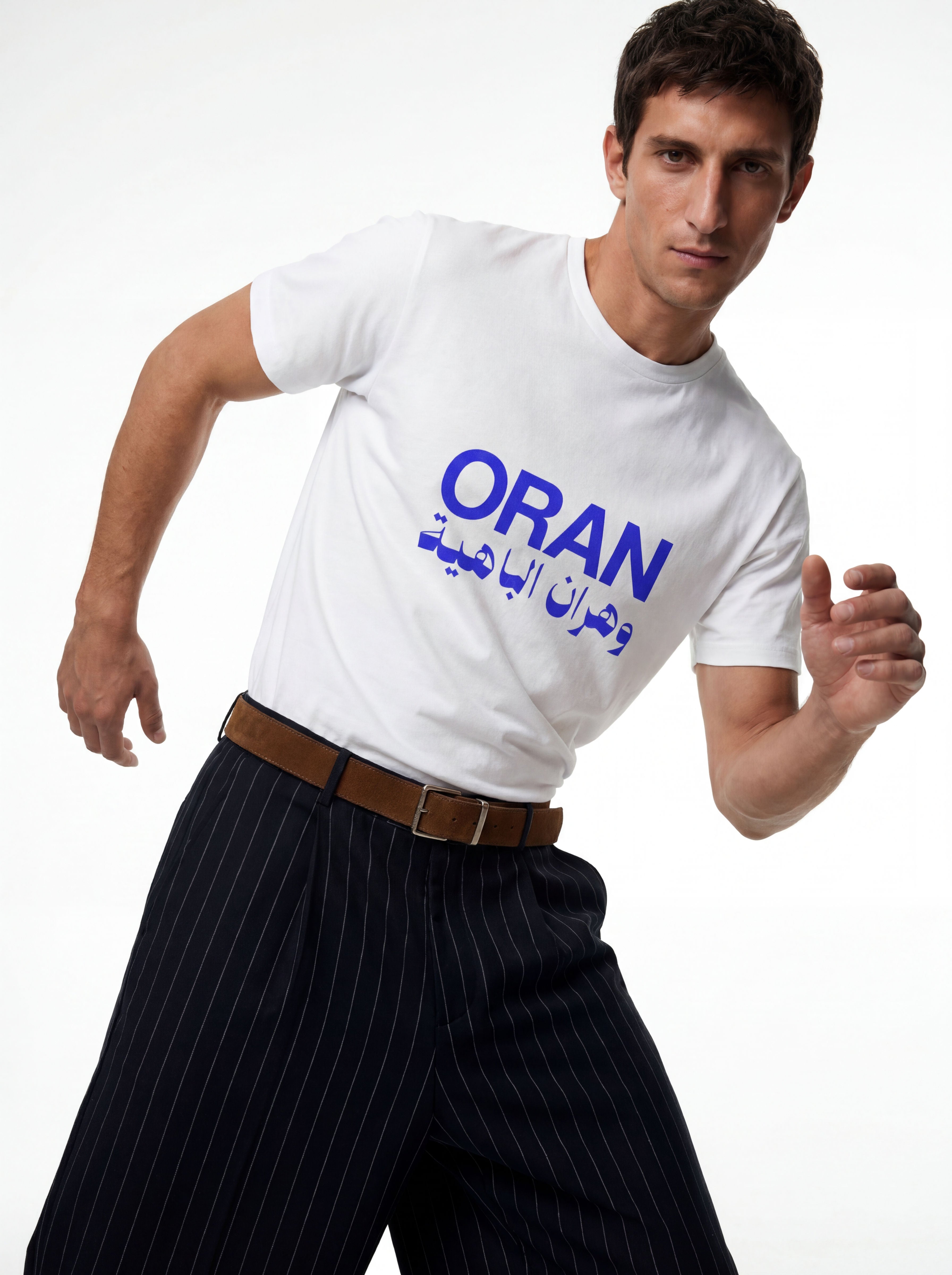 Oran White-Blue Tee