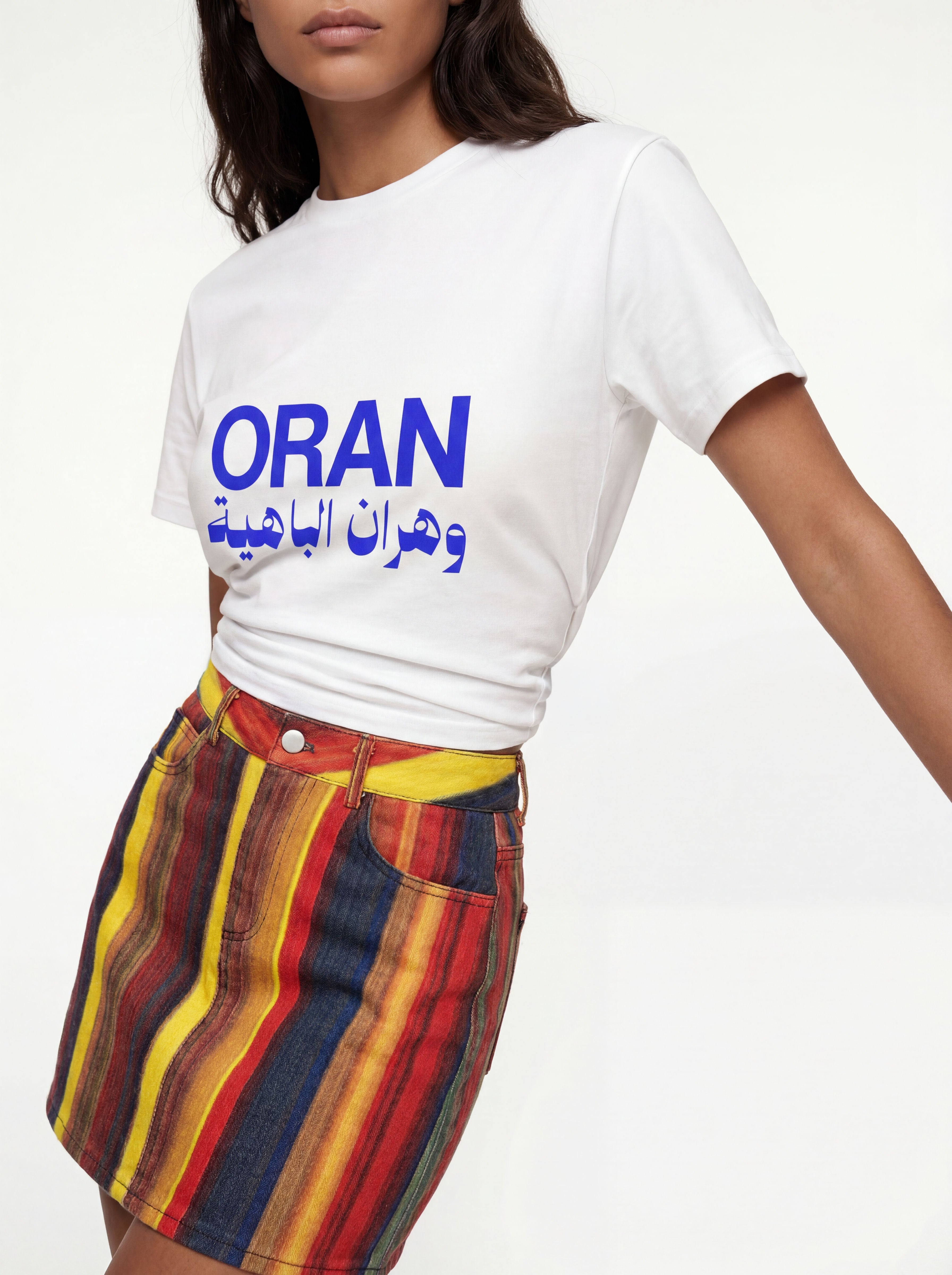 Oran White-Blue Tee